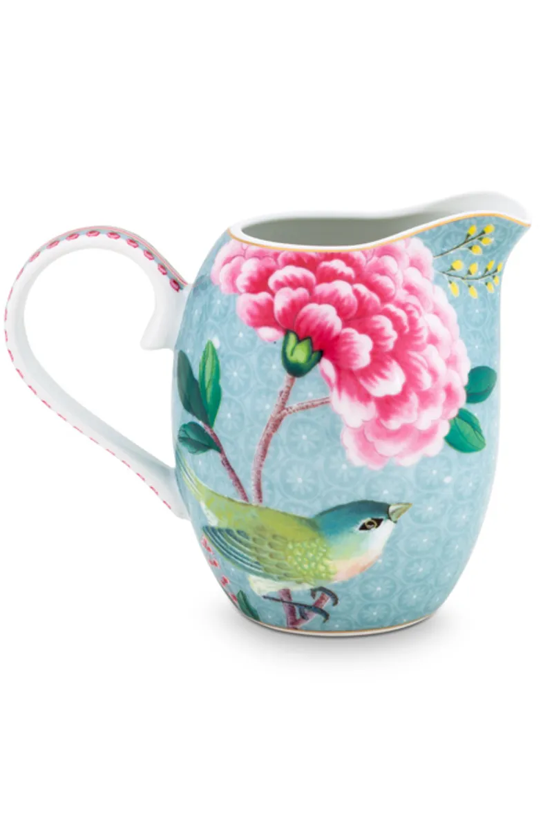 Jug Small Blushing Birds Blue 250ml