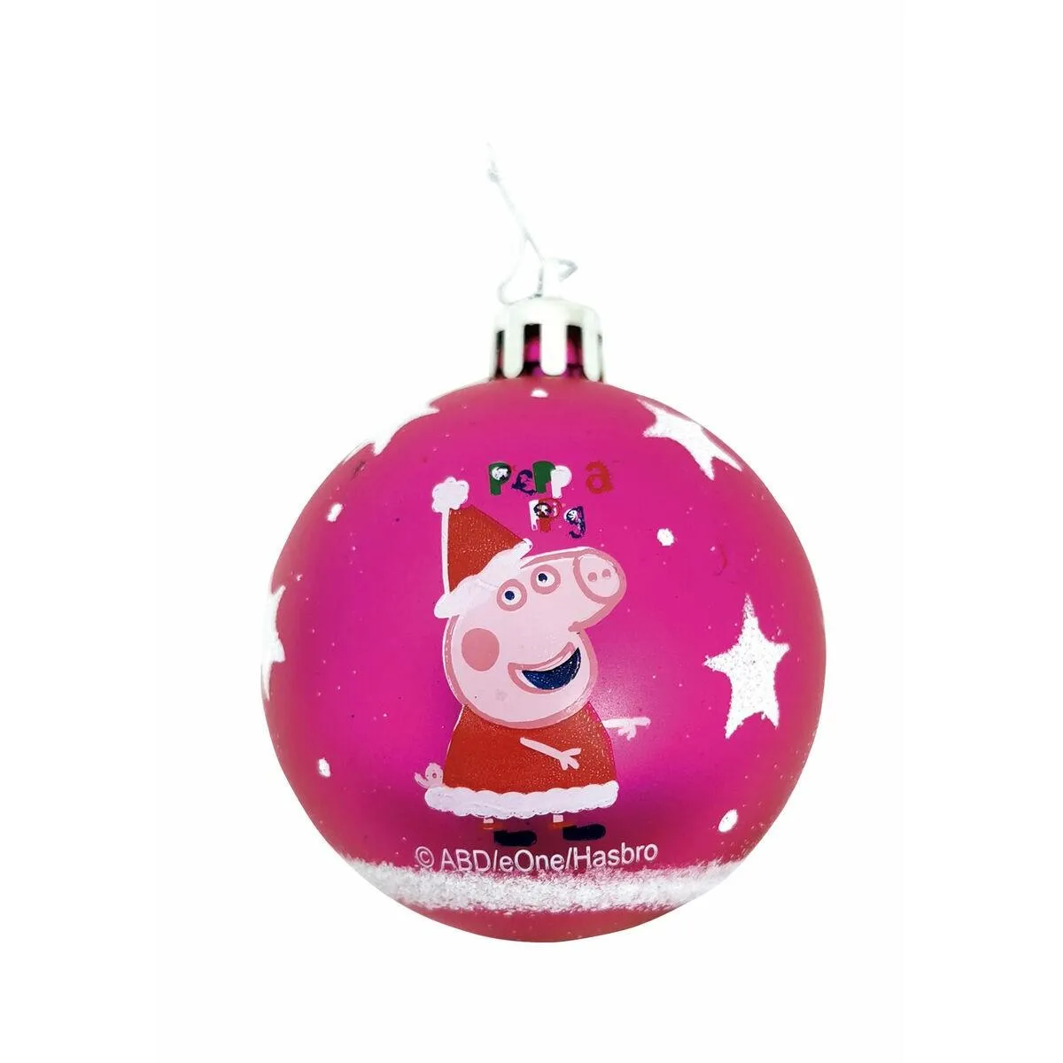 Julekugle Peppa Pig Cosy corner Fuchsia 6 enheder Plastik (Ø 8 cm)