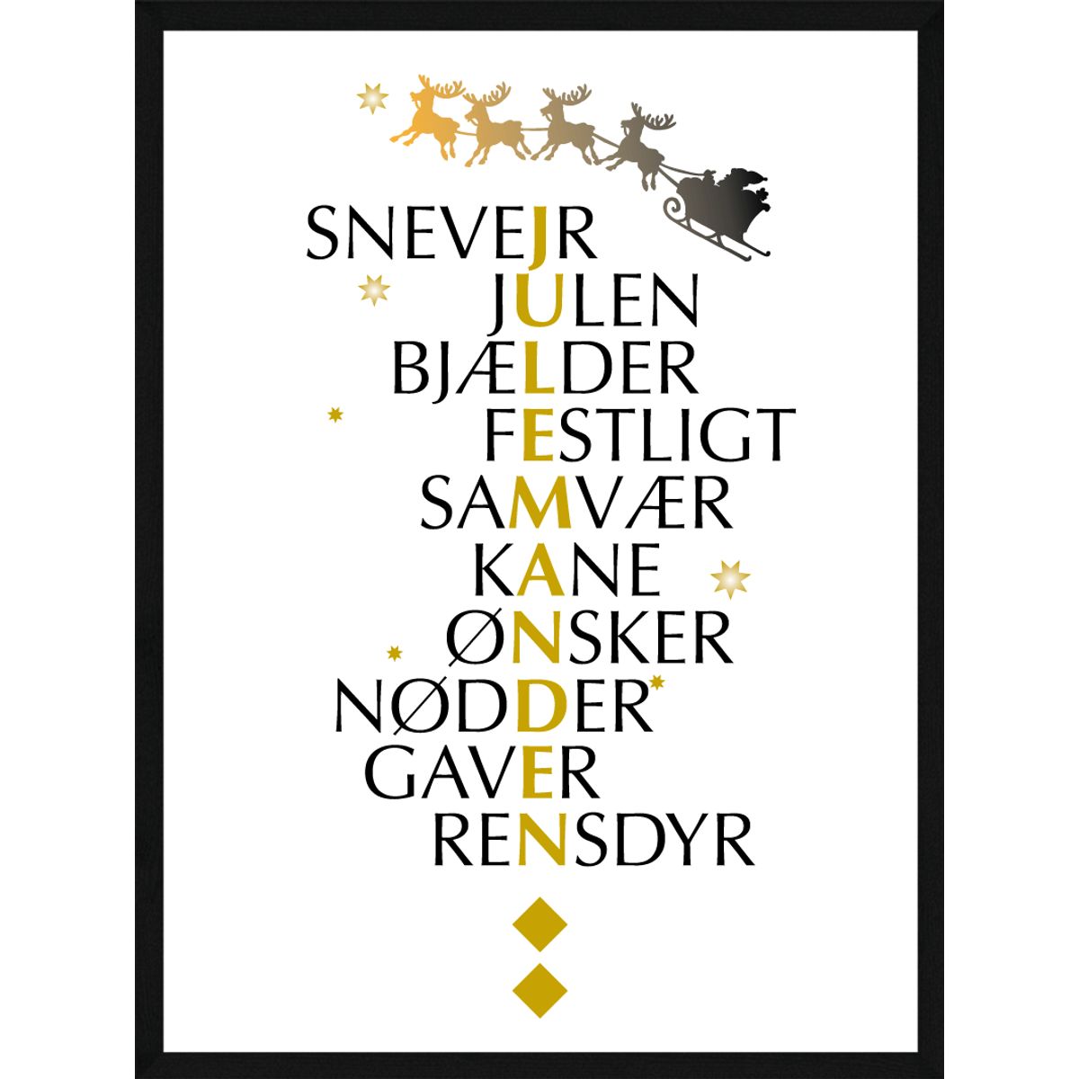 Julemanden citat juleplakat