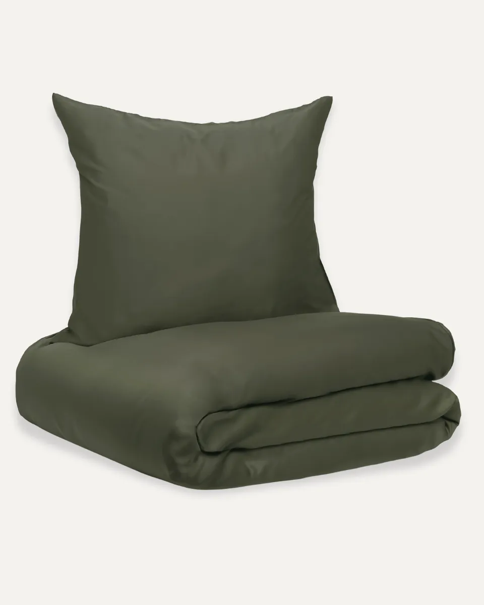 Juniorsengetøj i bambus | Army green | 100x140