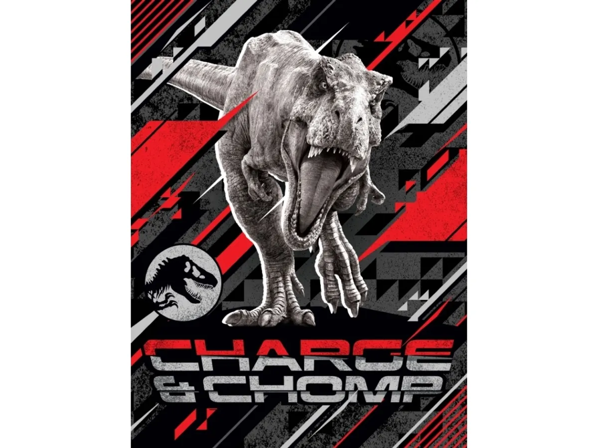 Jurassic World Charge And Chomp Fleece Tæppe - 130 X 170 Cm