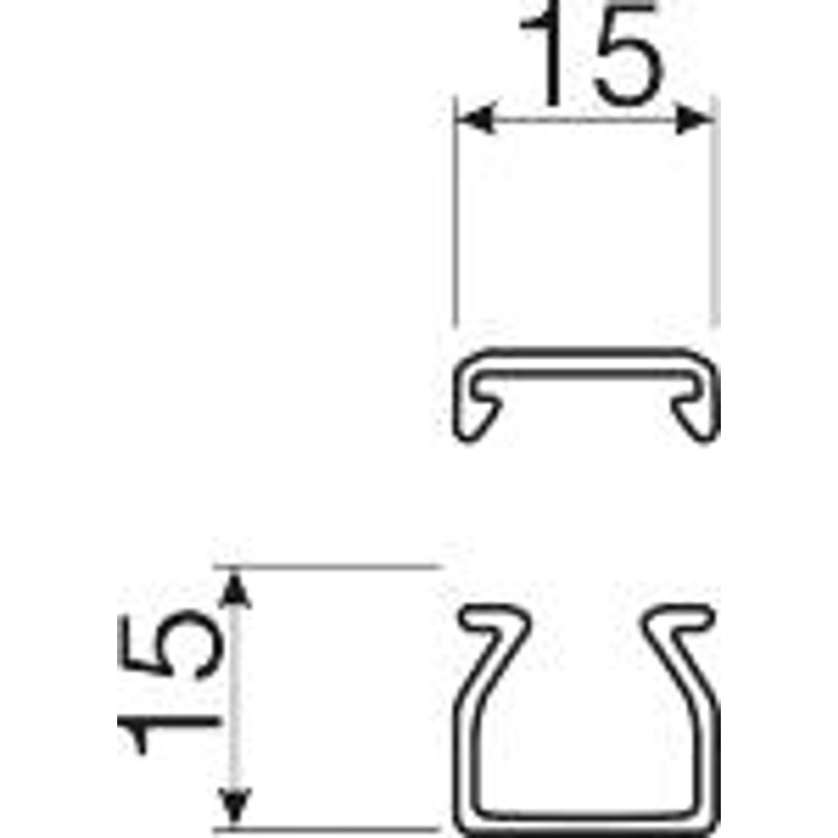 Kabelkanal Lf15015 Perlehvid, 15x15mm