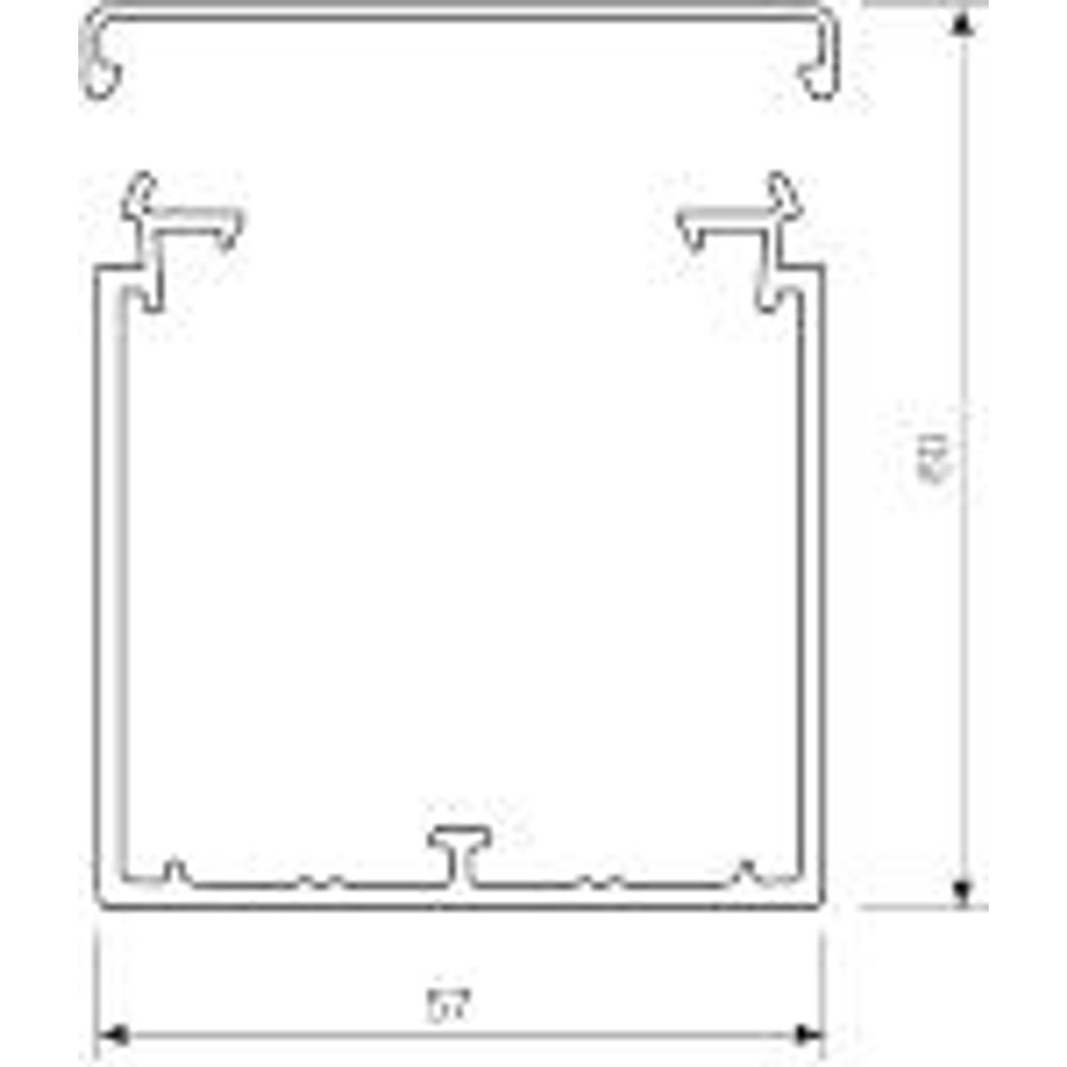 Kabelkanal Lf60060 Perlehvid, 60x60mm