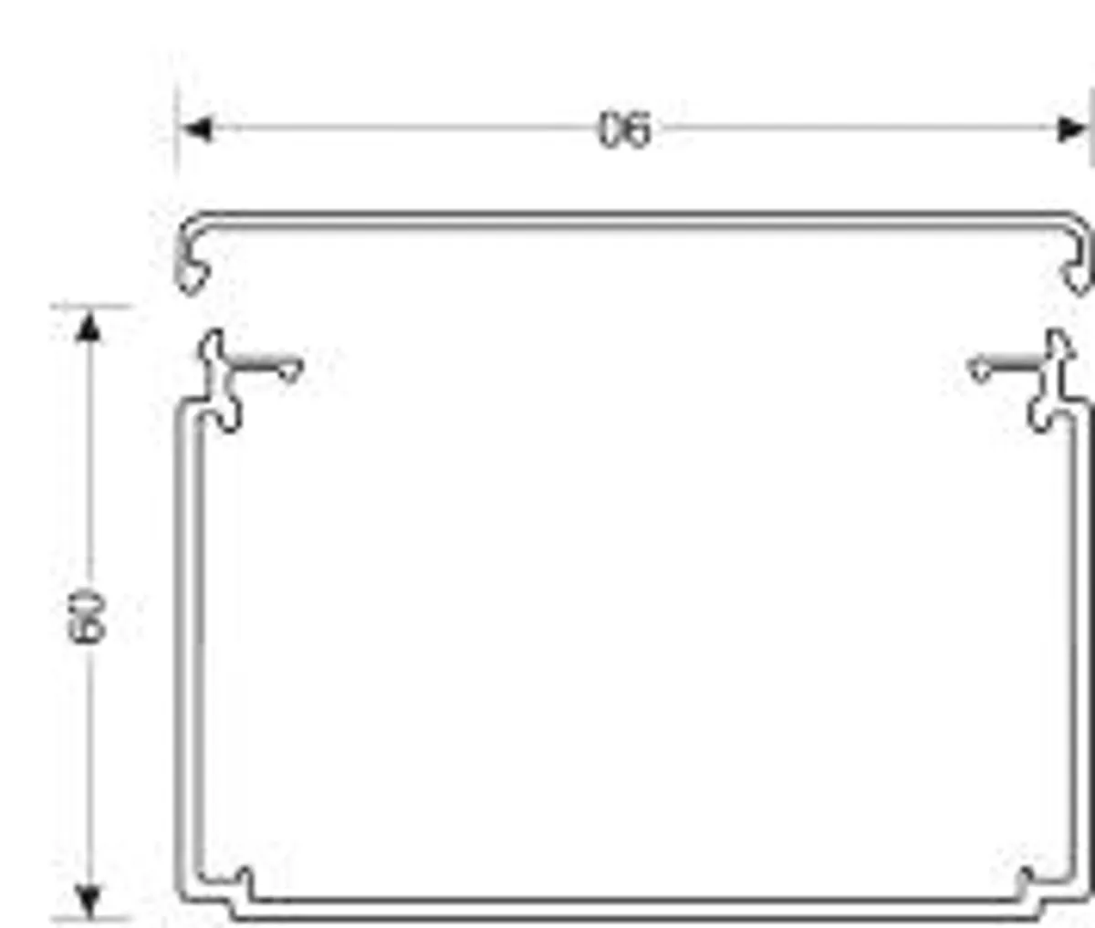 Kabelkanal Lf60060 Perlehvid, 60x90mm