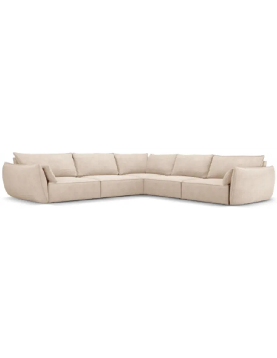 Kaelle hjørnesofa i chenille B286 x D286 cm - Beige