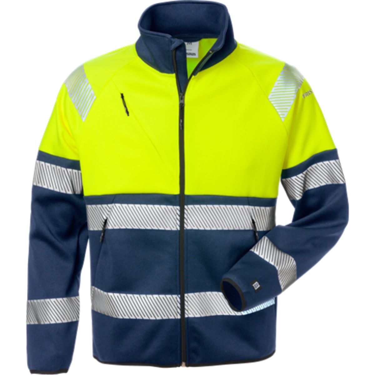 Kansas Jakke 129509, high-vis gul/marine str. XL