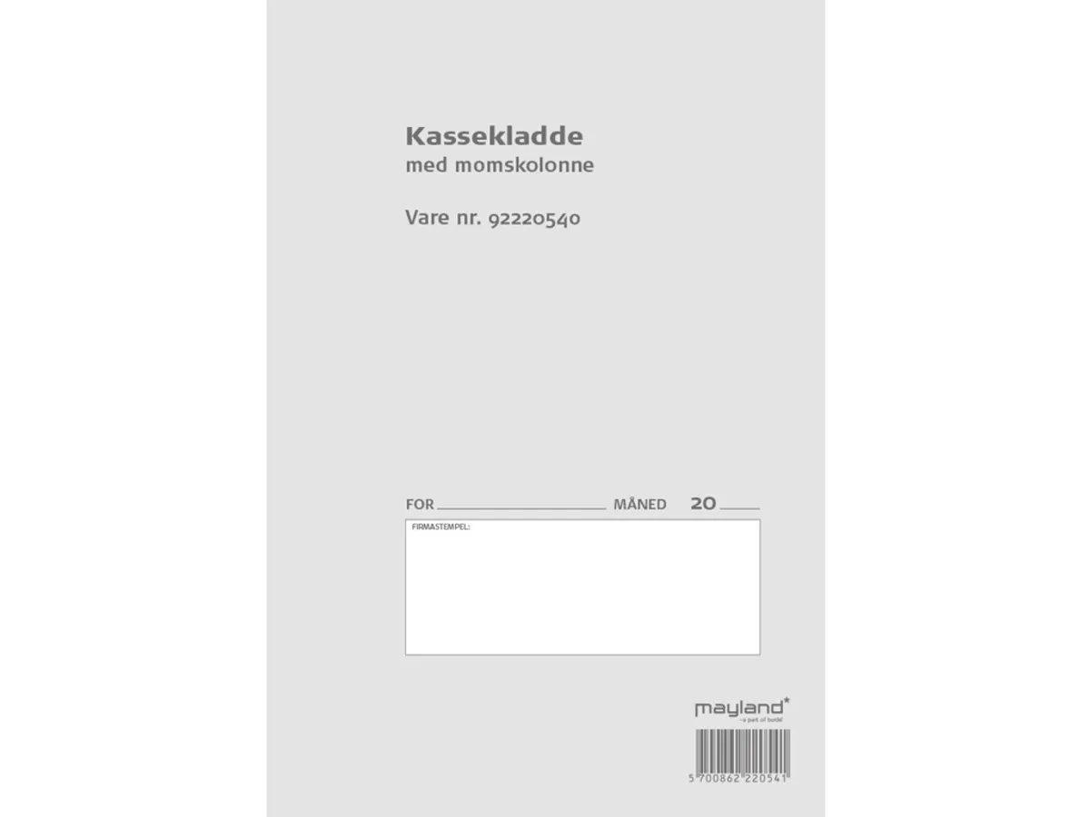 Kasseklade 92 2205 40