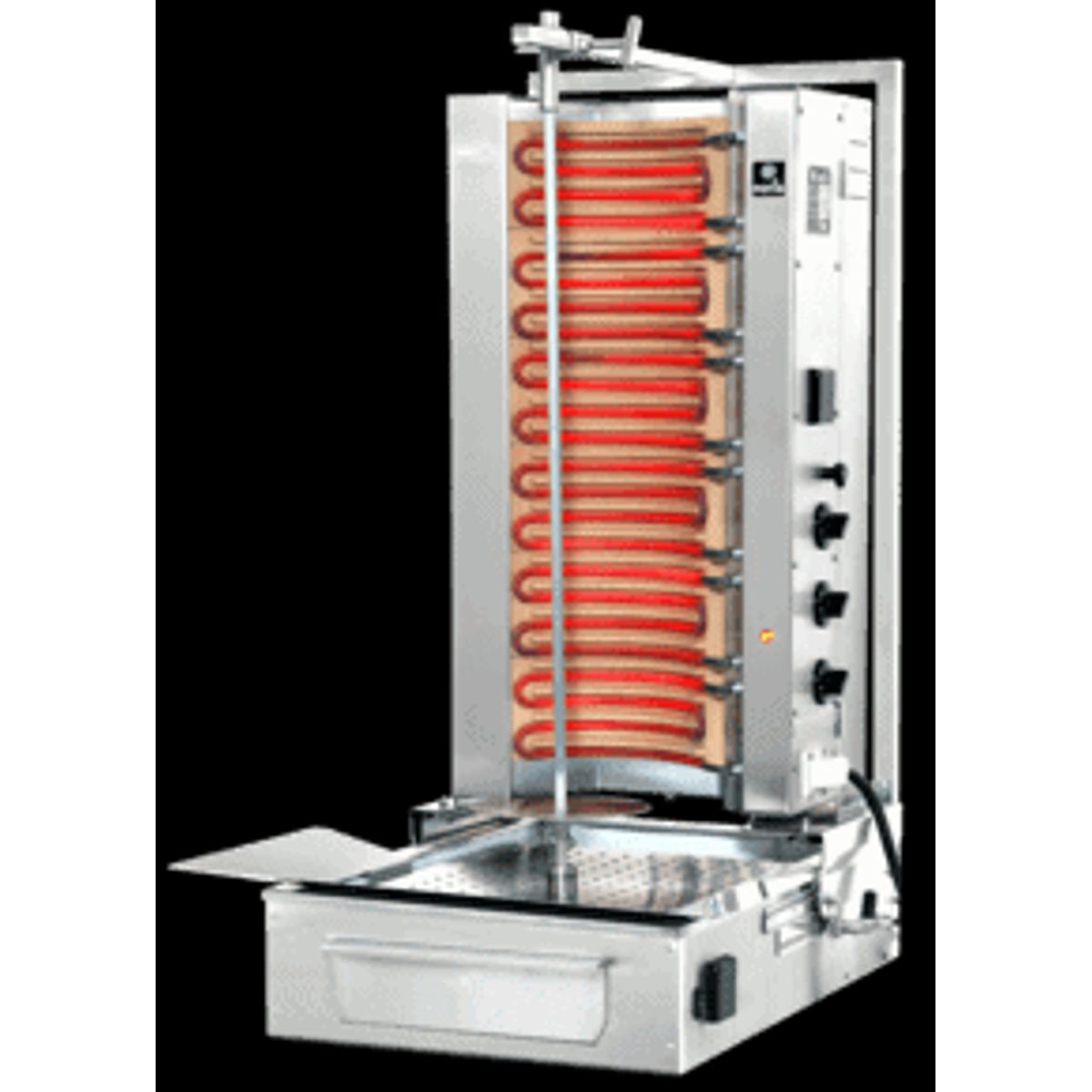 Kebabgrill m. bund motor - EL - 50 kg