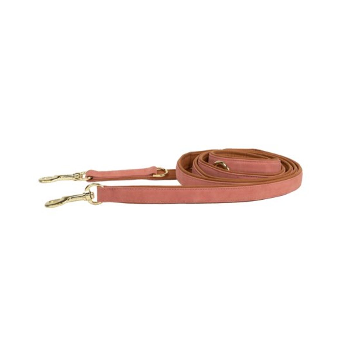 Kentucky Dog Lead Vegan Leather - Fersken/Brun - 250cm