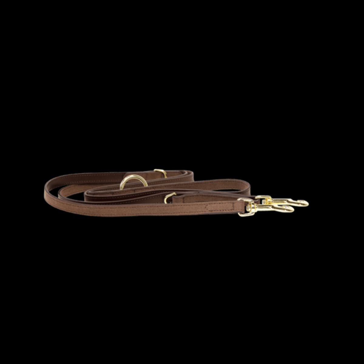 Kentucky Dog Lead Velvet Leather - Brun - 2 m