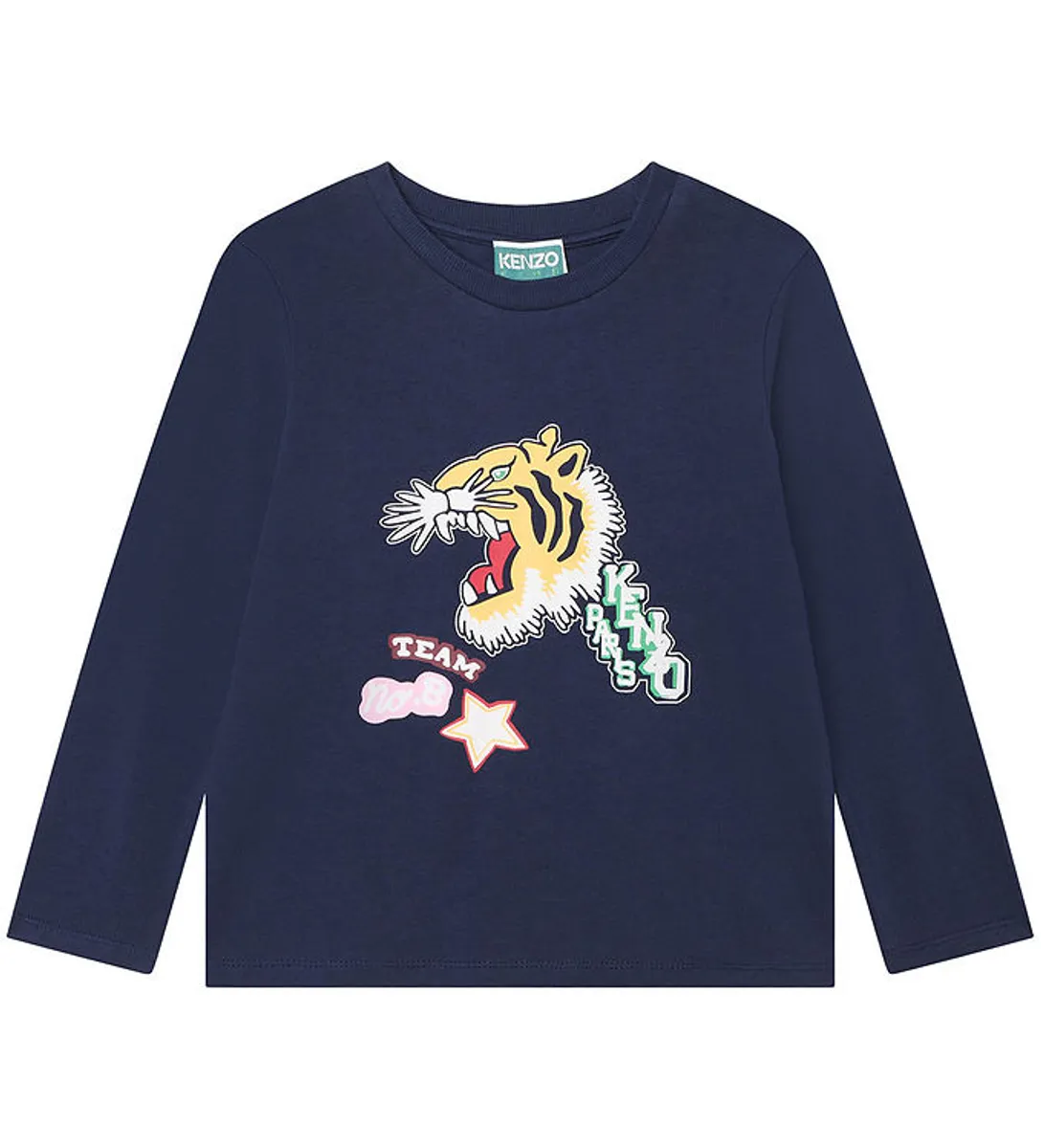 Kenzo Bluse - Navy m. Tiger