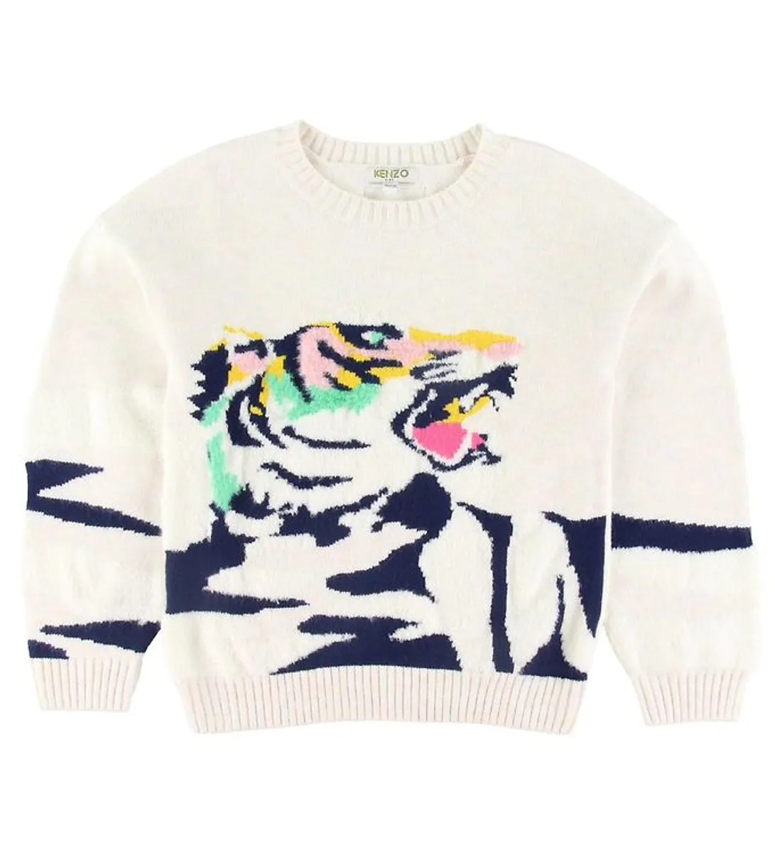 Kenzo Bluse - Strik - Kaelea - Rainbow Beige m. Tiger