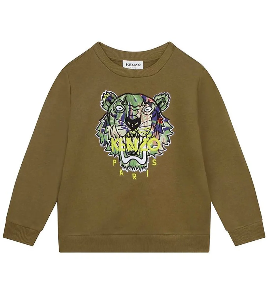 Kenzo Sweatshirt - Armygrøn m. Tiger