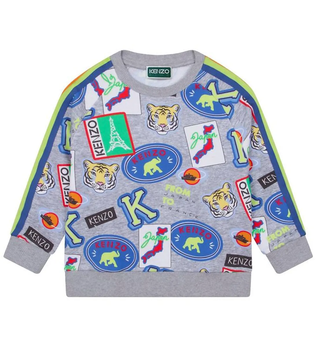 Kenzo Sweatshirt - Gråmeleret m. Print