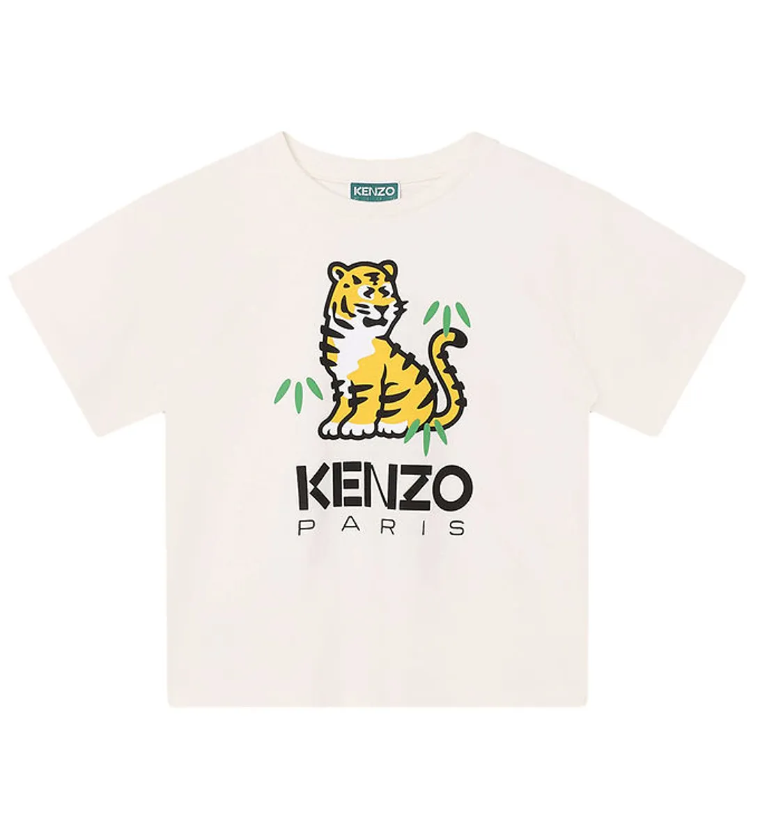 Kenzo T-shirt - Ivory m. Tiger