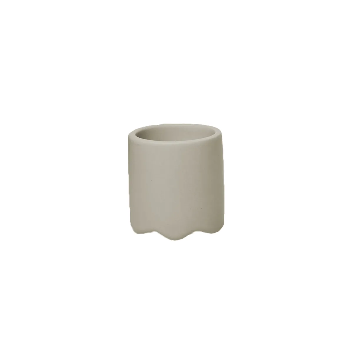 Keramikholder, mat beige, Ø 5 cm.