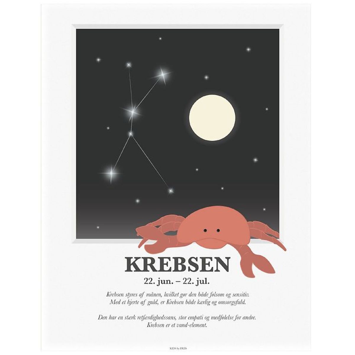 Kids by Friis Plakat - Stjernetegn - Krebsen