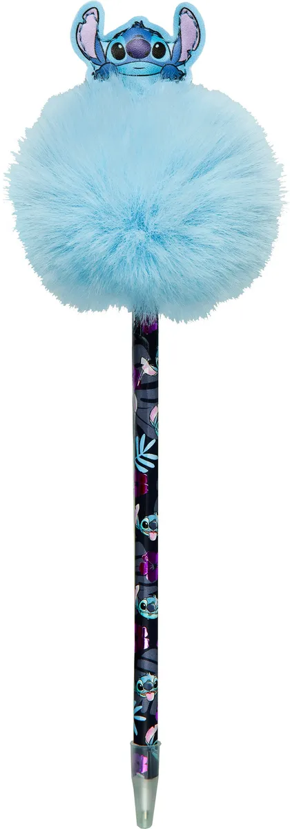 Kids Licensing - Kuglepen Med Pompom - Lilo & Stitch