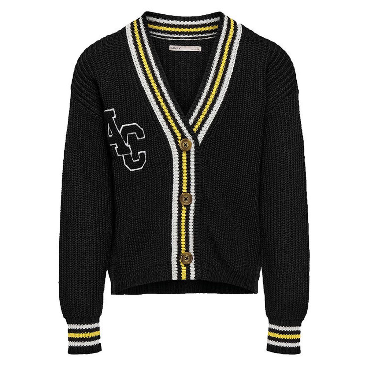 Kids Only Cardigan - Strik - KogFia - Black/w. Cloud d