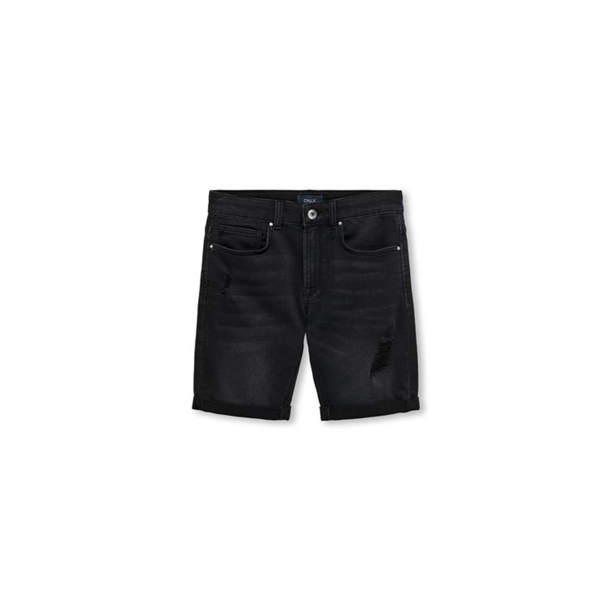 KIDS ONLY KOBPLY shorts skinny fit jeans i sort til drenge