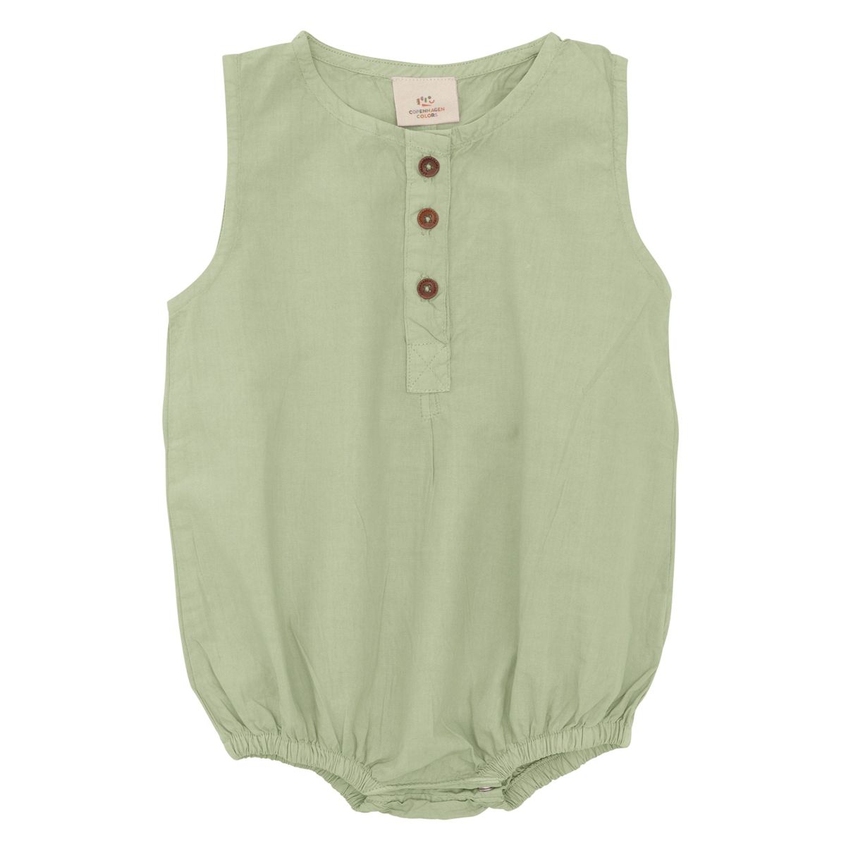 KLASSISK POPLIN ROMPER - DUSTY GREEN - DUSTY GREEN / 50