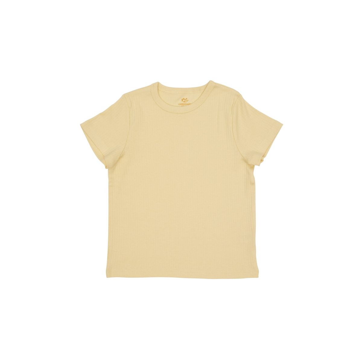 KLASSISK RIB T-SHIRT - PALE YELLOW - PALE YELLOW / 110