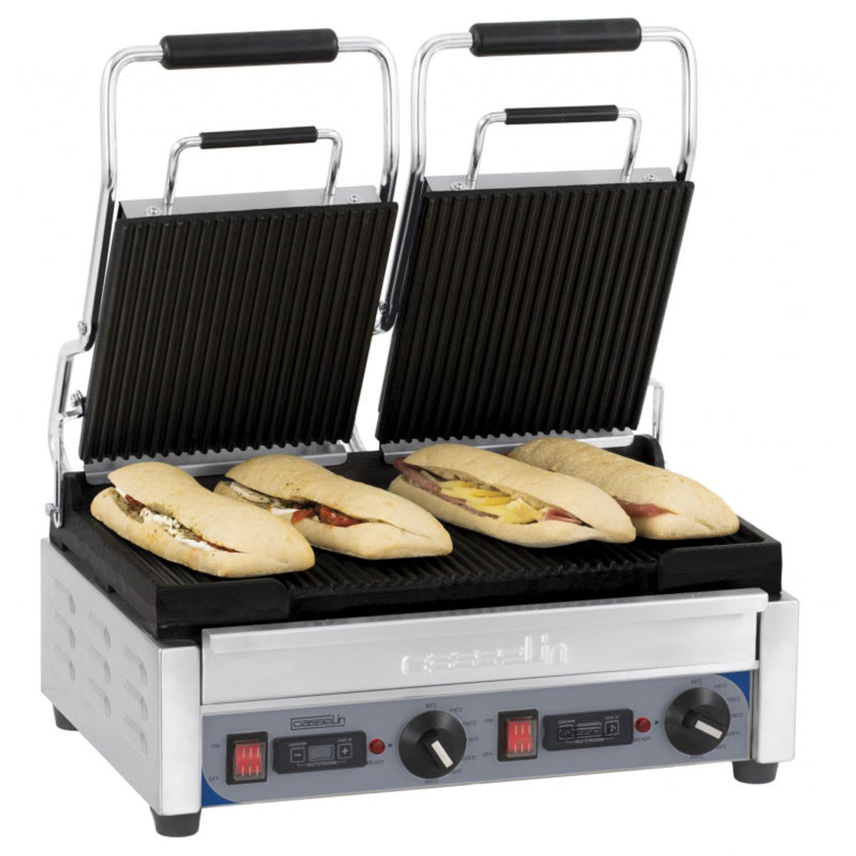 Klemgrill / Panini - 2 x 210 x 230 mm - 230 volt