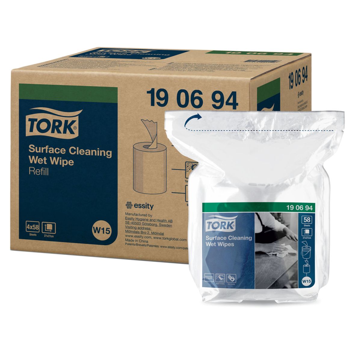 Klude Tork Wet Wipe W15