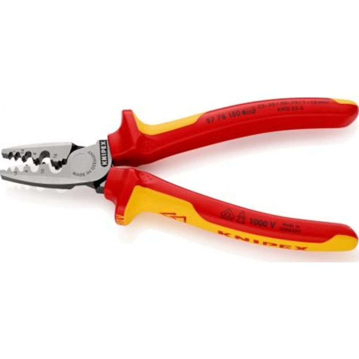 KNIPEX crimptang til kabeltyller 0,25-16mm² - 180 mm