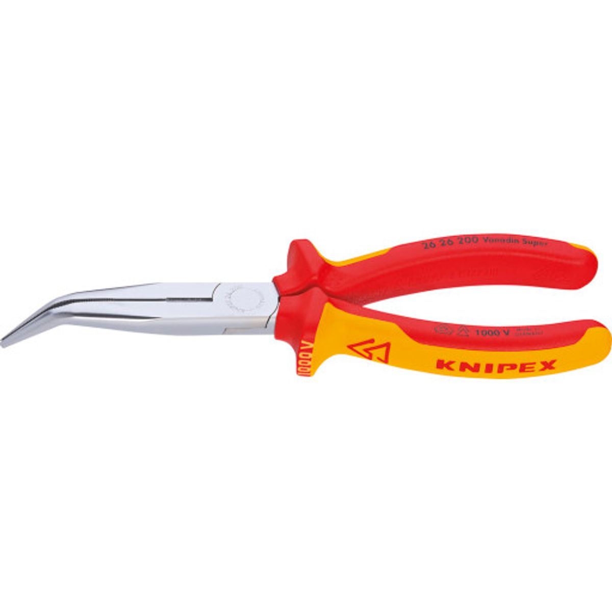 KNIPEX spidstang 40° med skær og isolerede greb - 200 mm