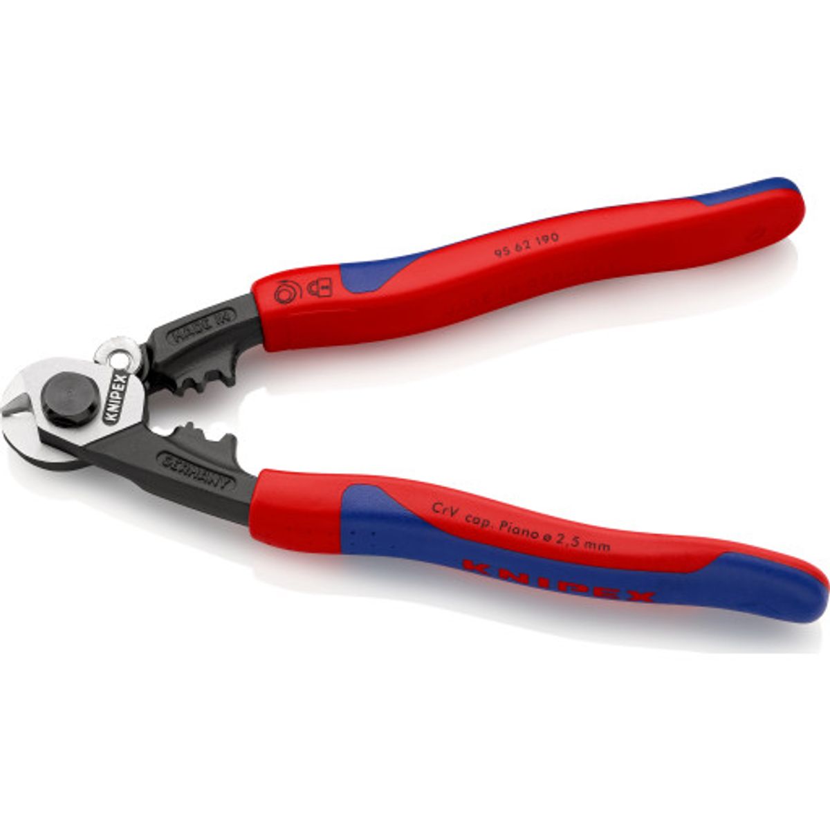 Knipex stålwiresaks, 190mm, smedet