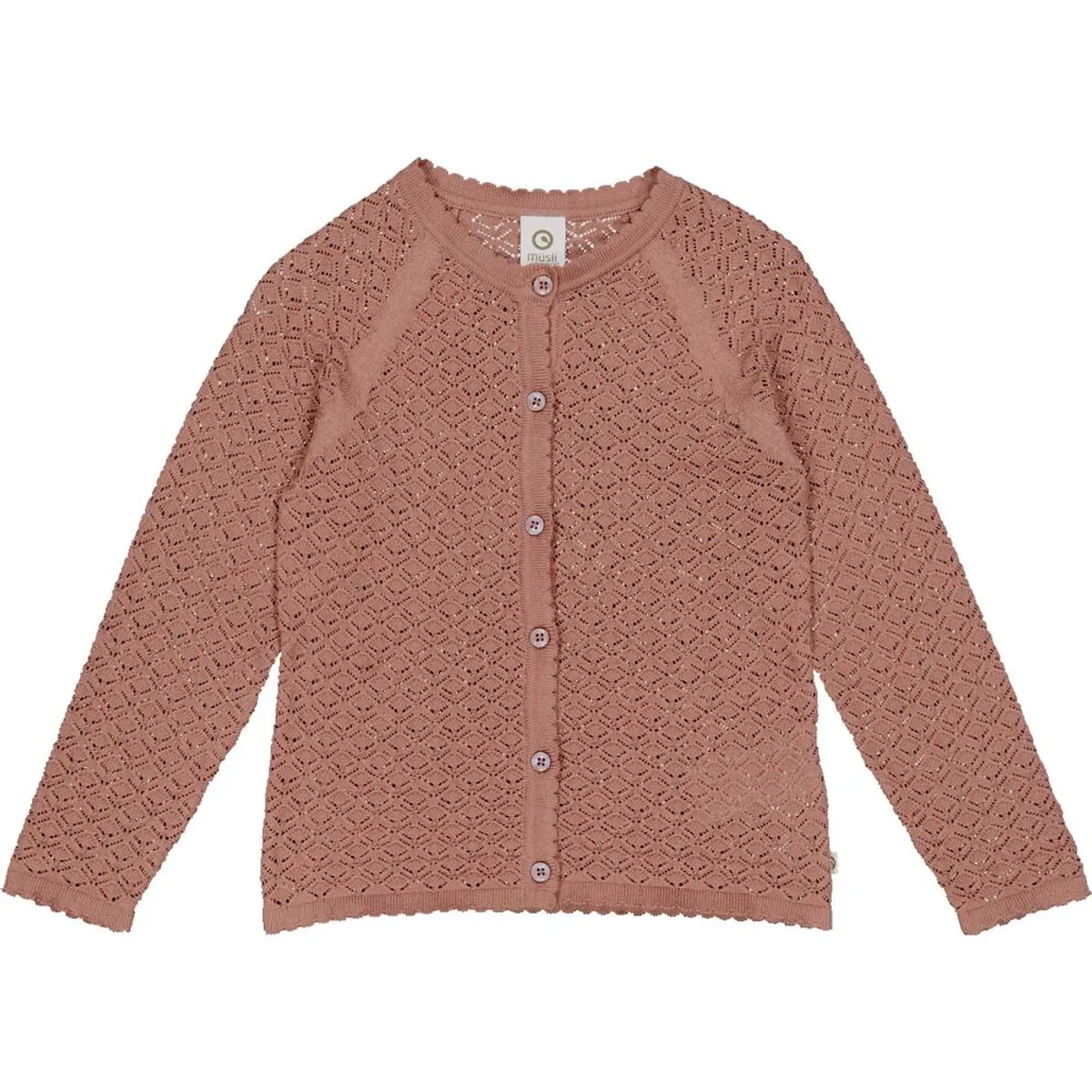 Knit strik cardigan med hulmønster - Daydream - 104