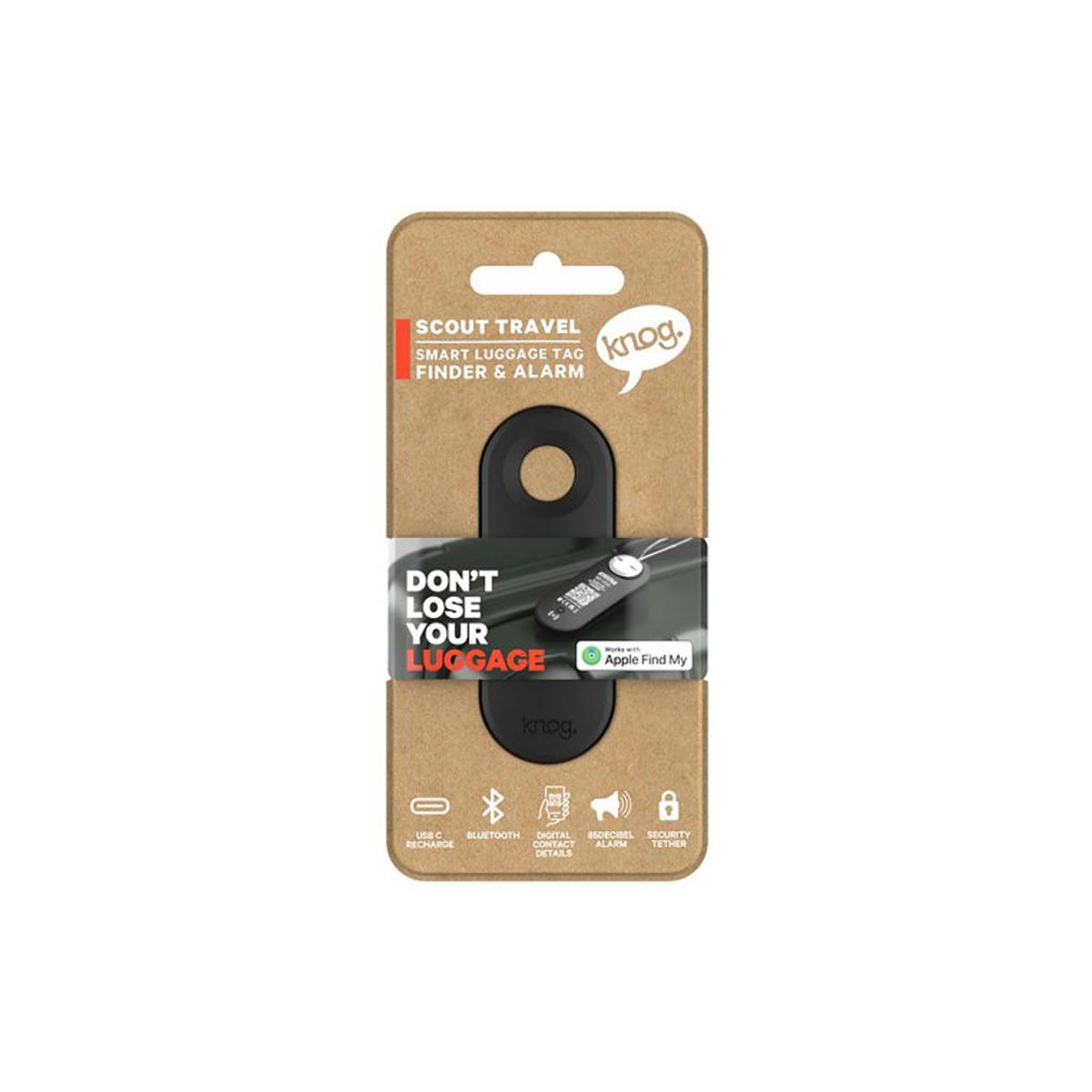 Knog Scout - Alarm & Tracker til rejsen - Sort