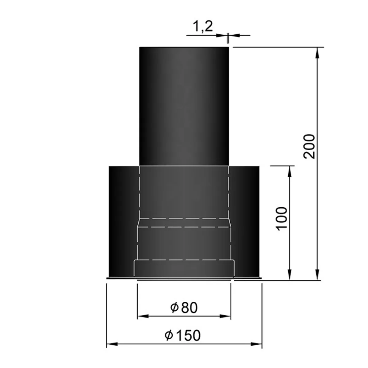 Kobling Ø80-150 mm Udvidelse