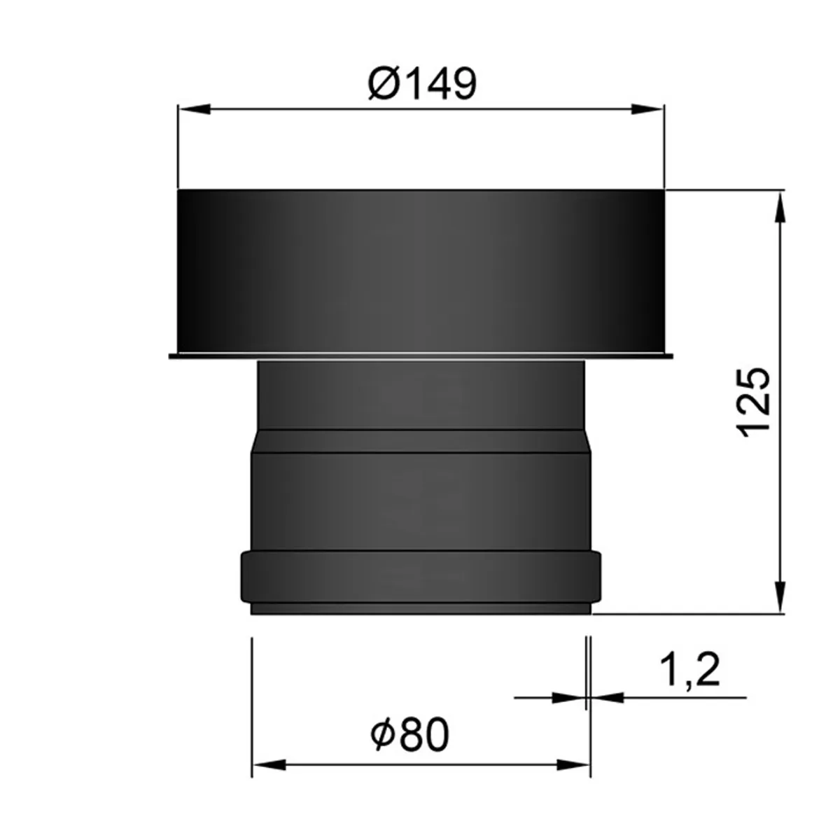 Kobling Ø80-150 Udvidelse