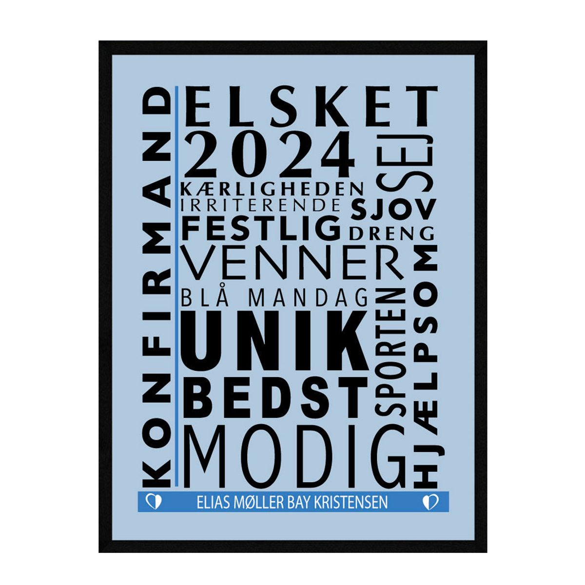 Konfirmand citat plakat dreng