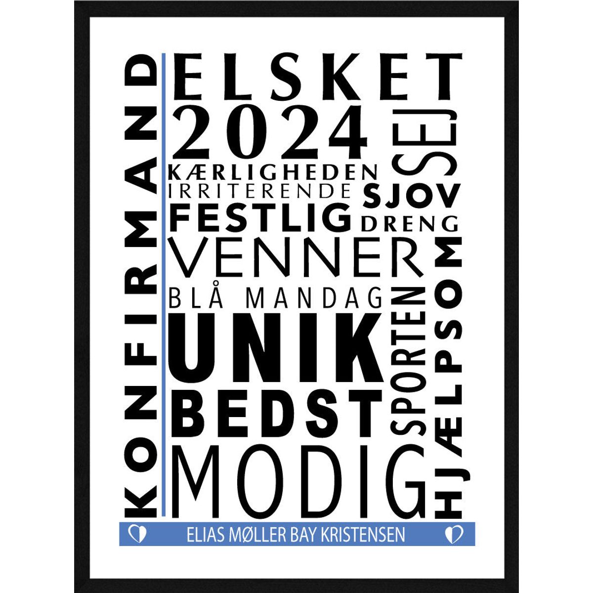 Konfirmand citat plakat dreng