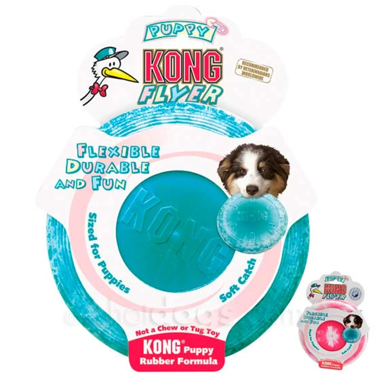 KONG Puppy Flyer Frisbee-Blå