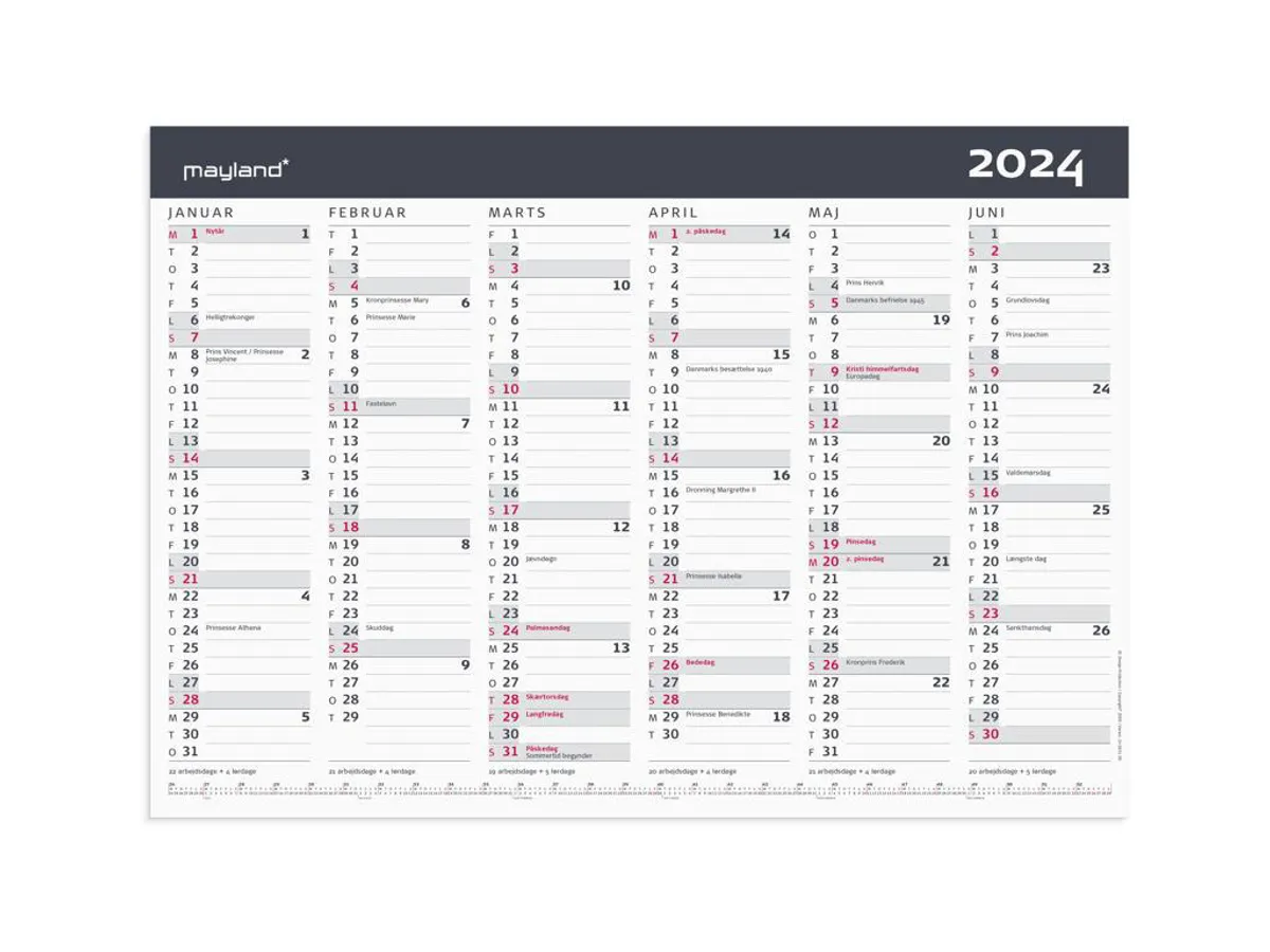 Kontorkalender Moderne A3 2024