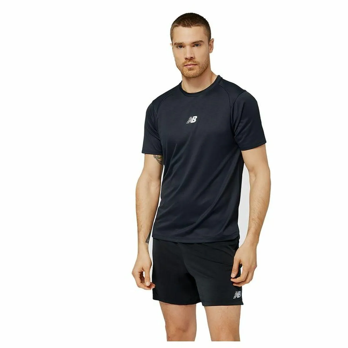 Kortærmet Sport T-shirt New Balance Impact Run AT N-Vent Sort M