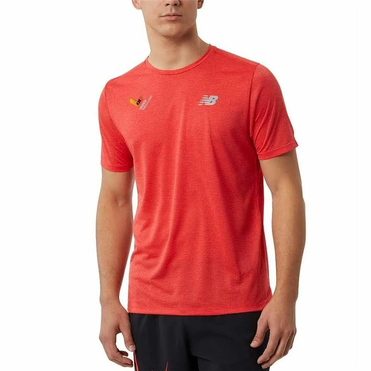 Kortærmet Sport T-shirt New Balance Impact Run Orange M