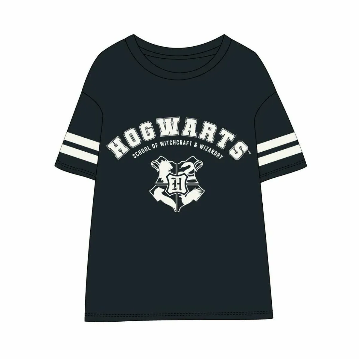 Kortærmet T-shirt til Kvinder Harry Potter Mørkeblå M