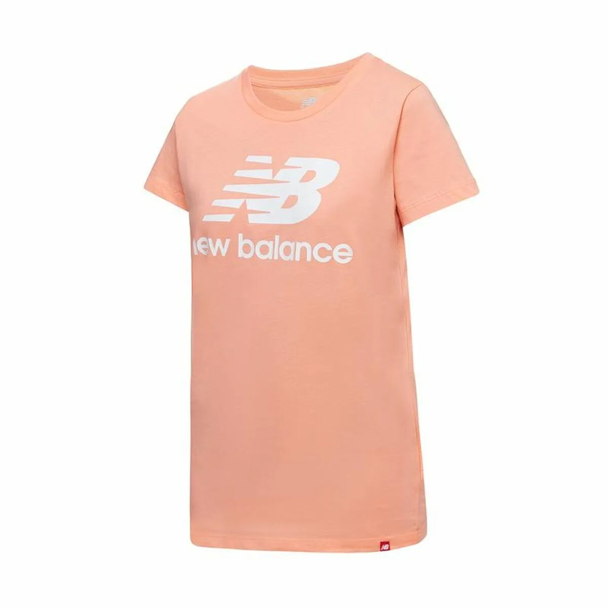 Kortærmet T-shirt til Kvinder New Balance Essentials Stacked Pink XS