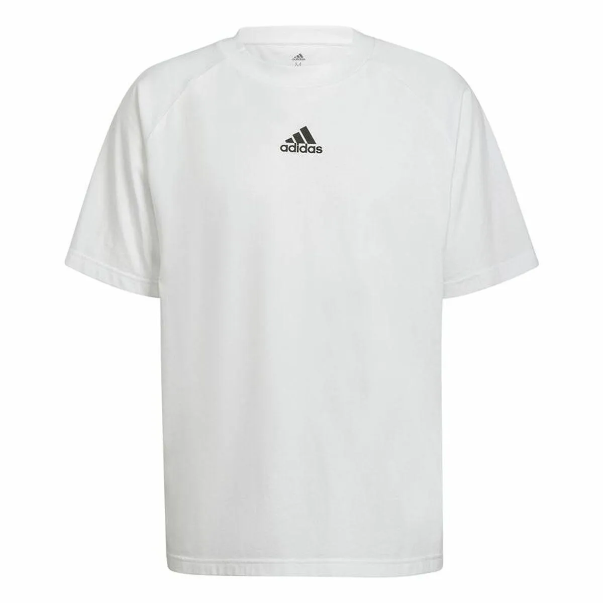 Kortærmet T-shirt til Mænd Adidas Essentials Brandlove Hvid S