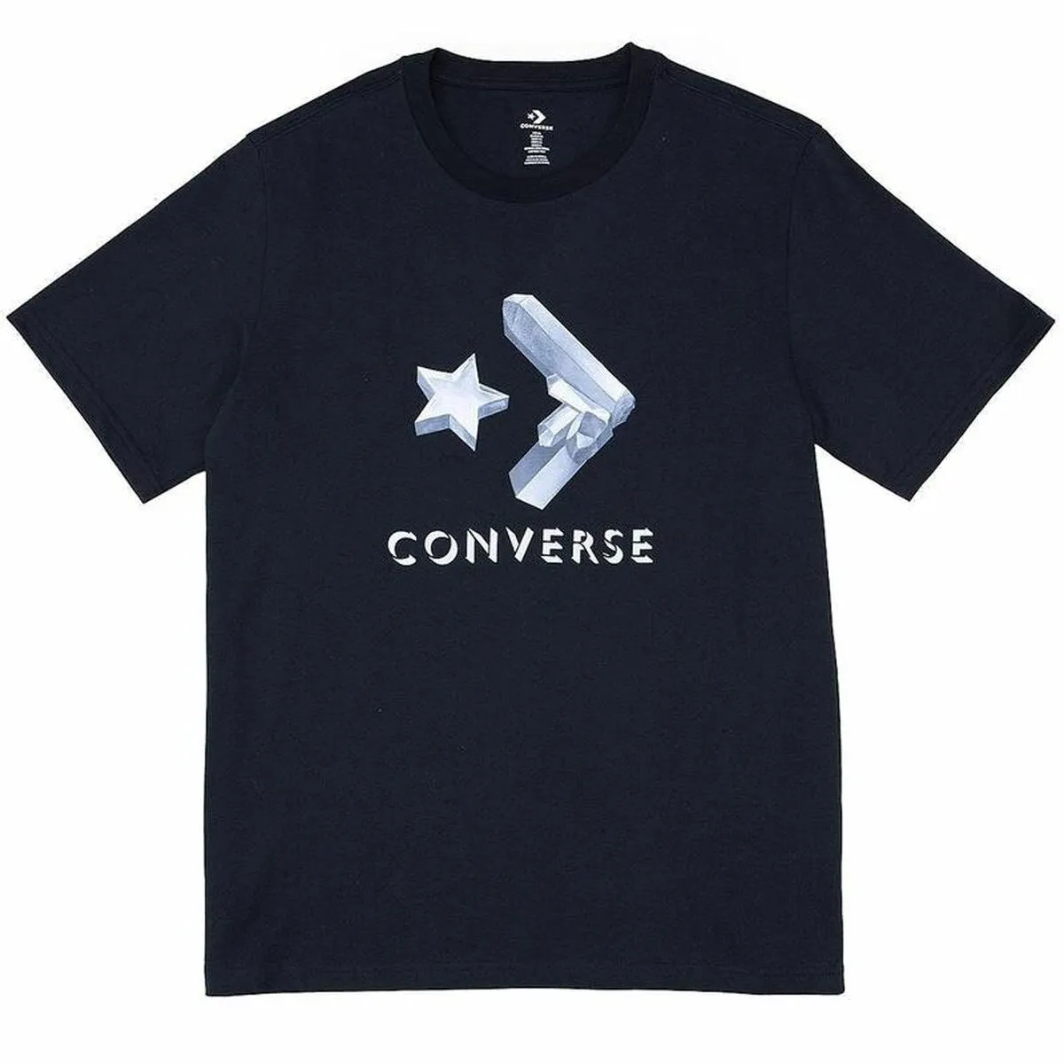 Kortærmet T-shirt til Mænd Converse Crystals Sort XS