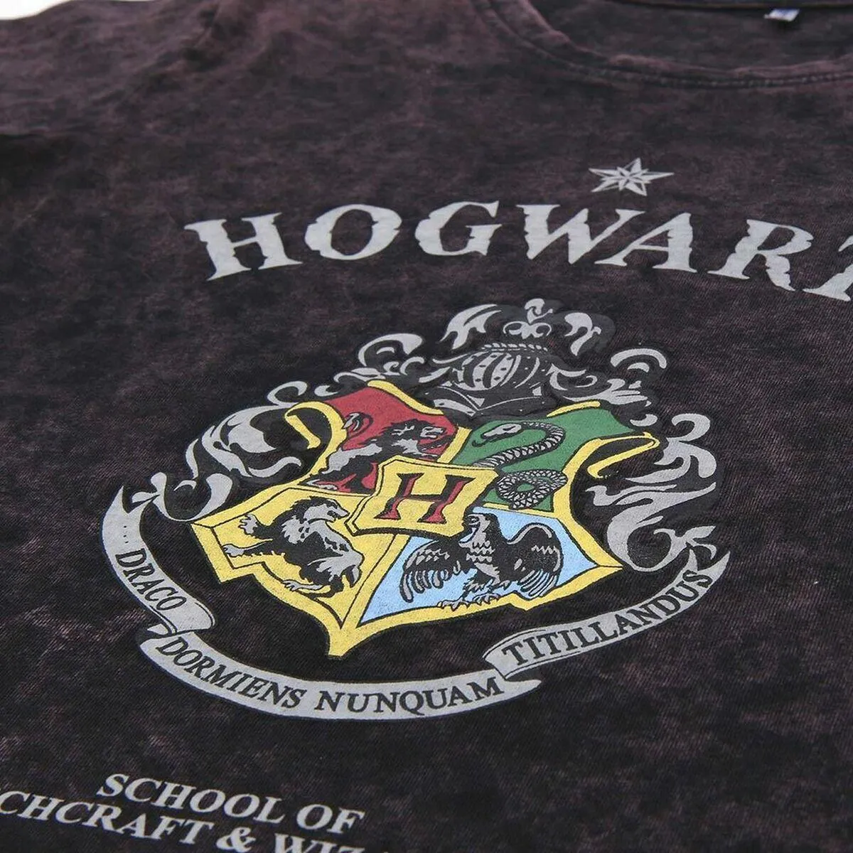 Kortærmet T-shirt til Mænd Harry Potter Grå Mørkegrå XL