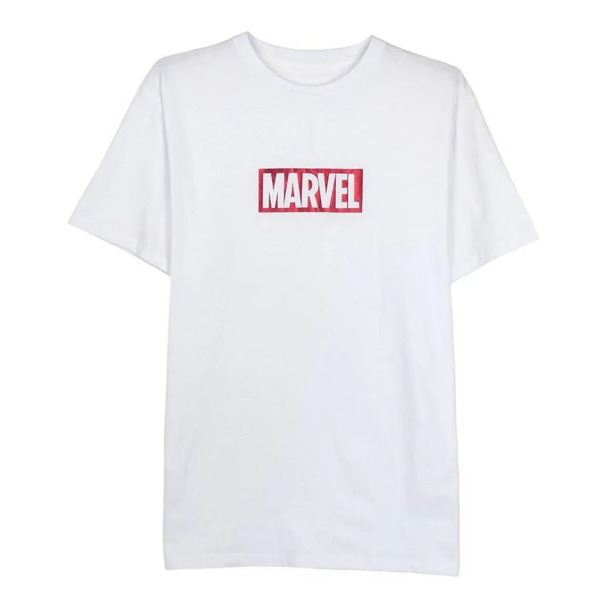 Kortærmet T-shirt til Mænd Marvel Hvid Voksne XL