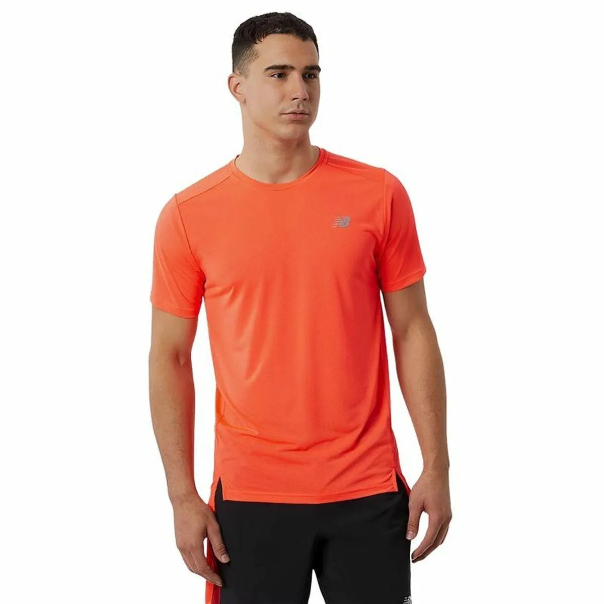 Kortærmet T-shirt til Mænd New Balance Accelerate Orange S