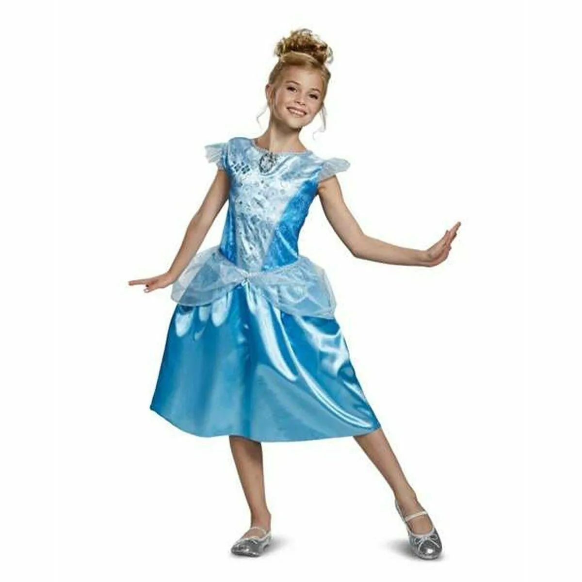 Kostume til børn Disney Princess Blå Askepot 7-8 år