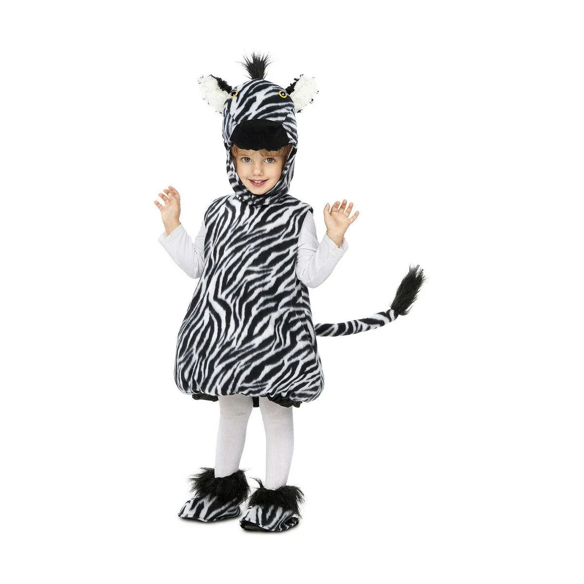 Kostume til børn Zebra (4 Dele) 3-4 år